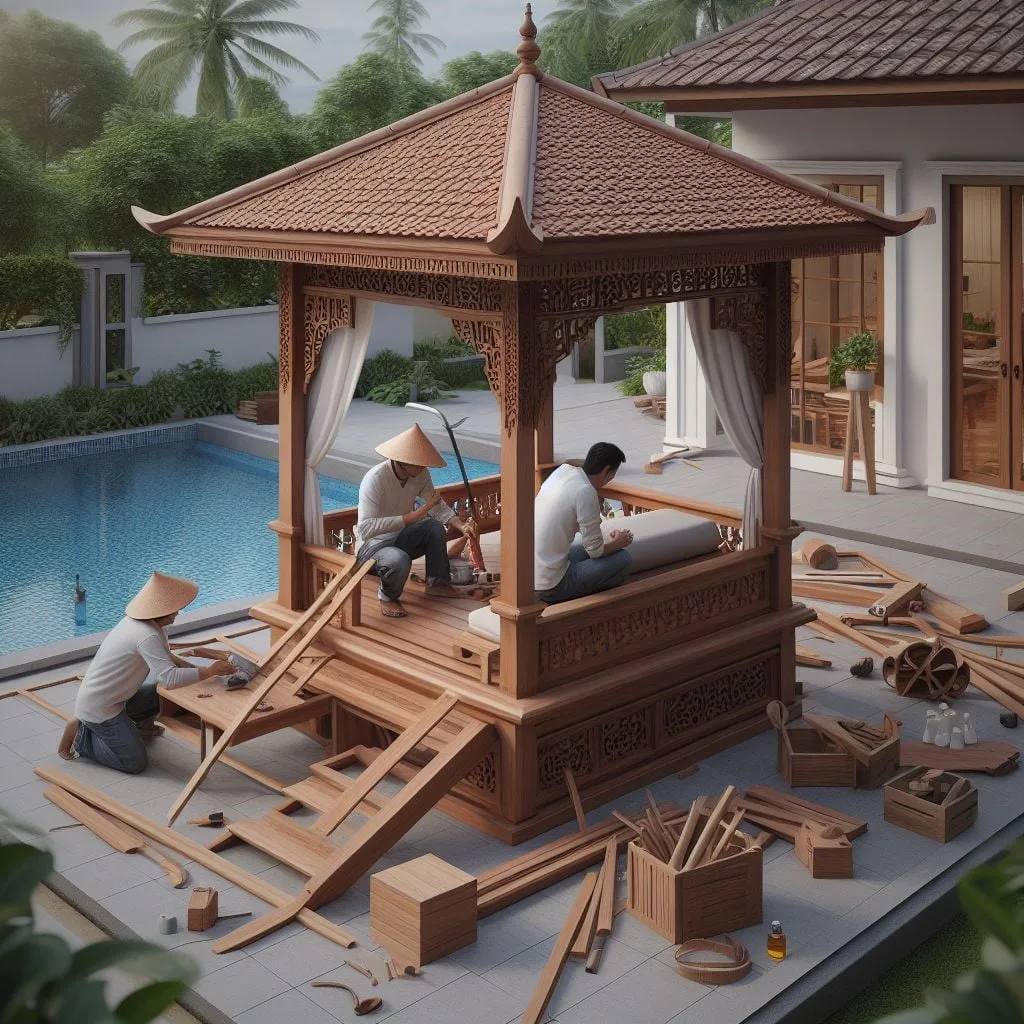 Keunggulan Kayu Kruing dalam Pembuatan Gazebo